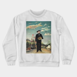 Myself: Portrait - Landscape by Henri Rousseau Crewneck Sweatshirt